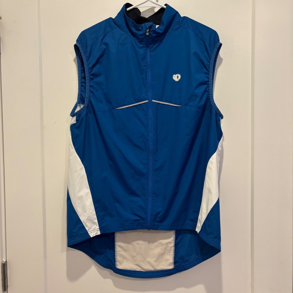 Pearl Izumi Mens Cycling Vest Blue White Mesh Back Style 6503 Large Spring 08